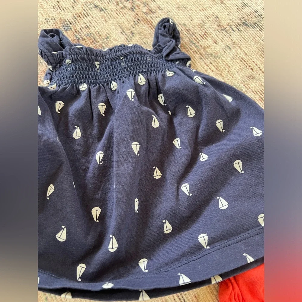 Carter's Navy and Red Baby Girl Matching Set